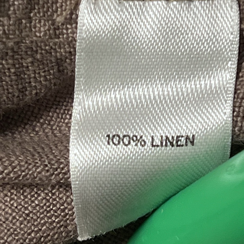 Stem Linen Wide Leg Brown Coastal Elastic Waist Pockets L Tall Lagenlook Artsy - Picture 6 of 7